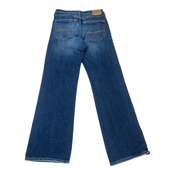 Abercrombie Kilburn Low Rise Boot Button Fly Dark Wash Denim Jeans Boys 14 Slim - Picture 1 of 14